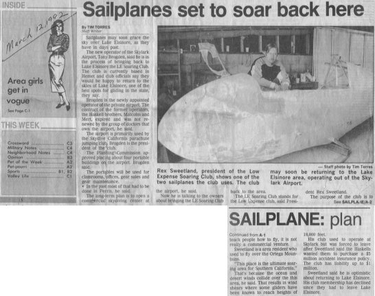 Low Expense Soaring Club News Clipping